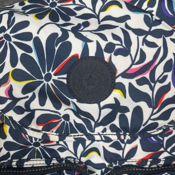 NWOT Kipling K10367 Fiona Travel MEdium Backpack Floral Flourish Multi Polyester - Picture 4 of 9
